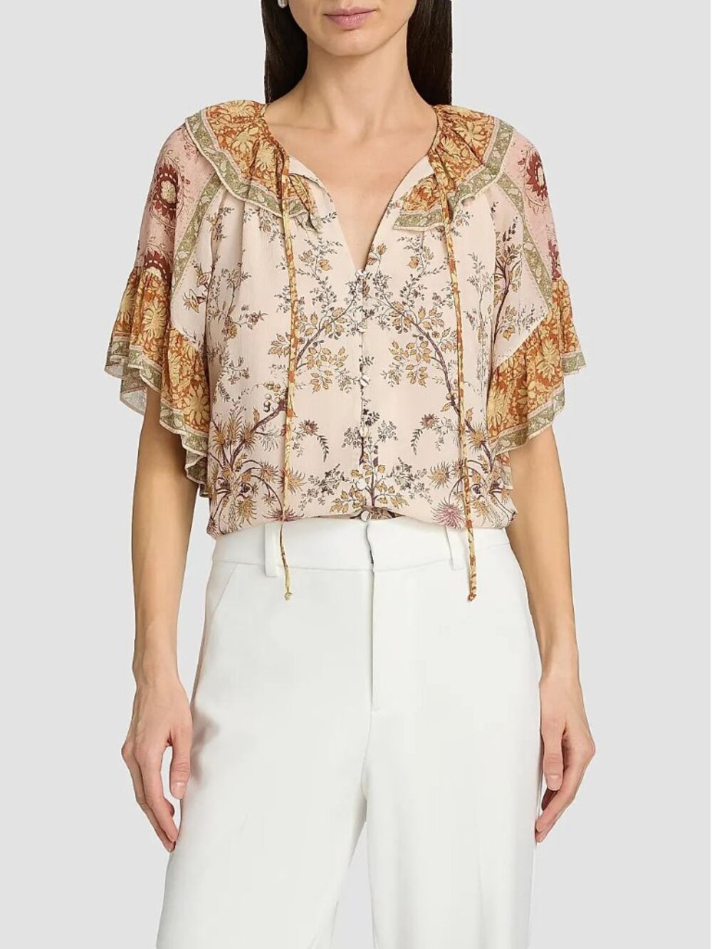 Kobi Halperin Vera Printed Floral Blouse